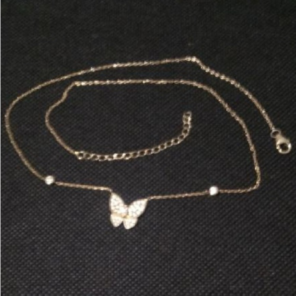 Elegant Gold Plated Butterfly Necklace